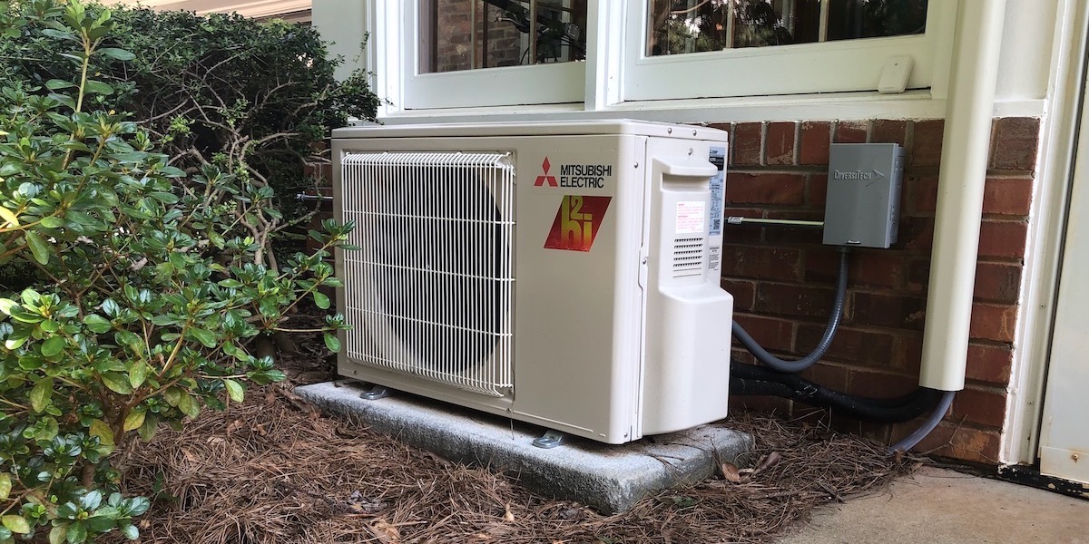 mini split heat pump outdoor unit wide